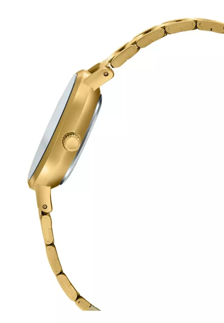 Women's Analog Watch LTP-VT02G-3A Green Dial with Gold Stainless Steel Band Watch Women
