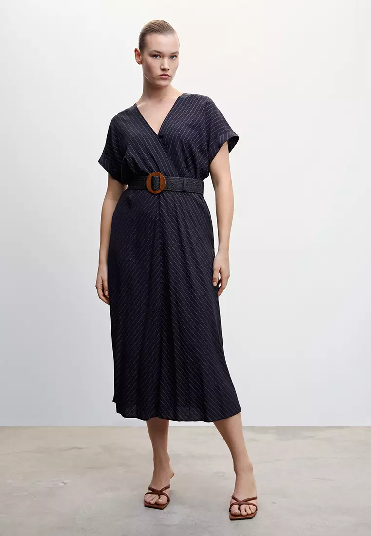 Pinstripe Print Dress