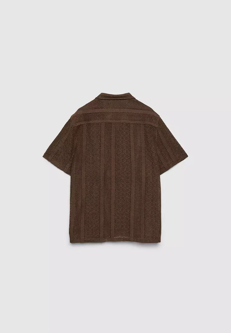 Men's Crochet Bowling Shirt
