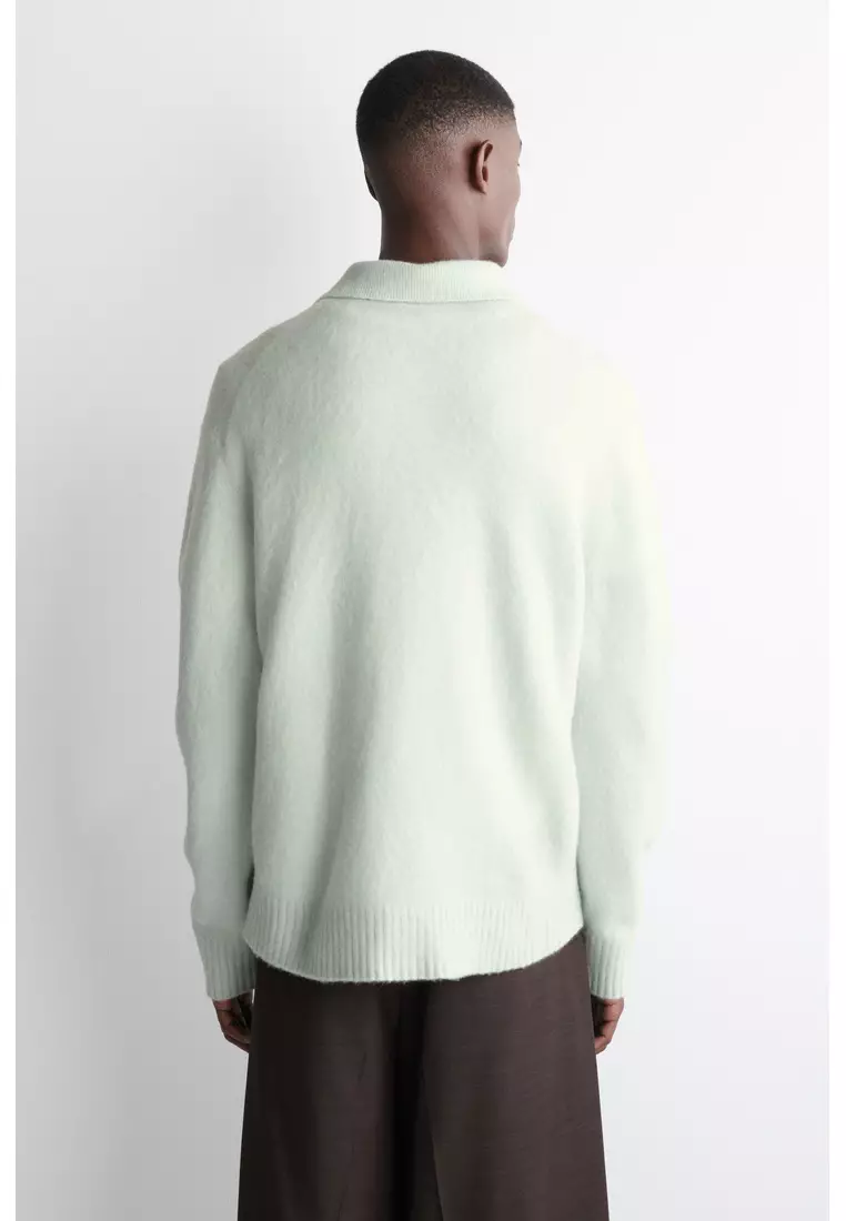 BRUSHED-WOOL POLO SHIRT