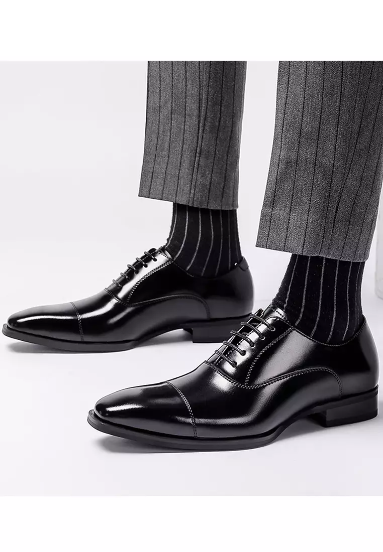 Leather Cap Toe Business Shoes MK5009-1