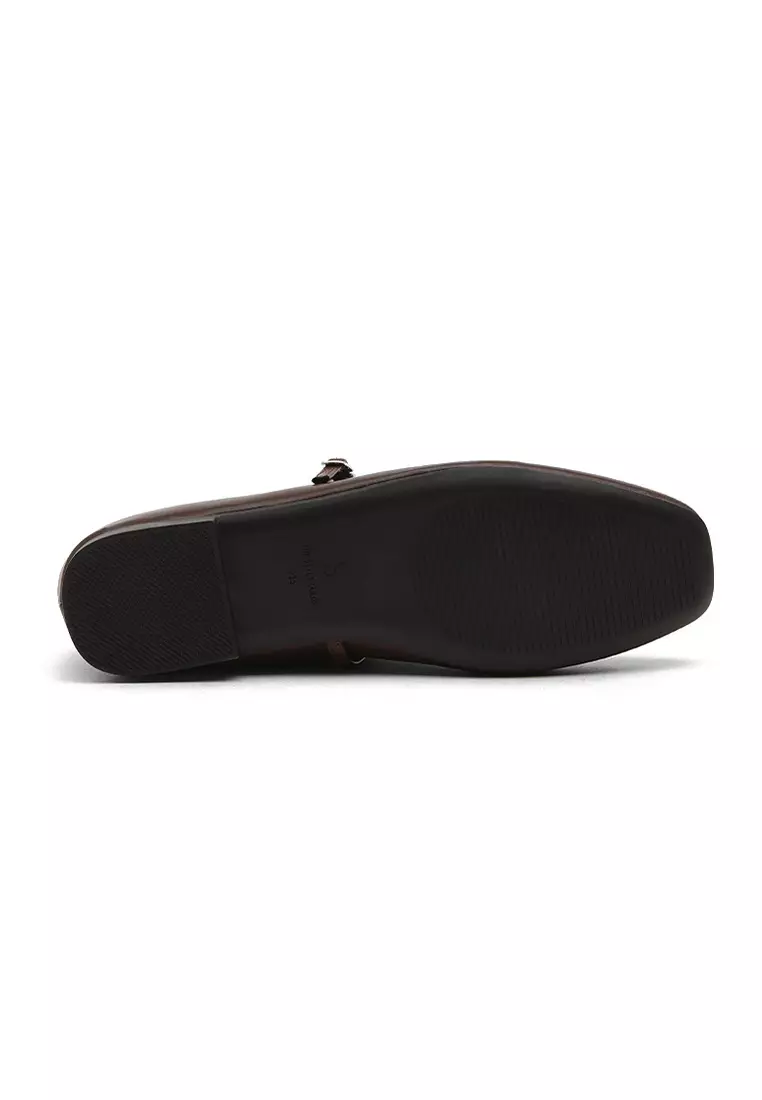 Nhibre Maryjane Flats (1cm) - Dark Brown