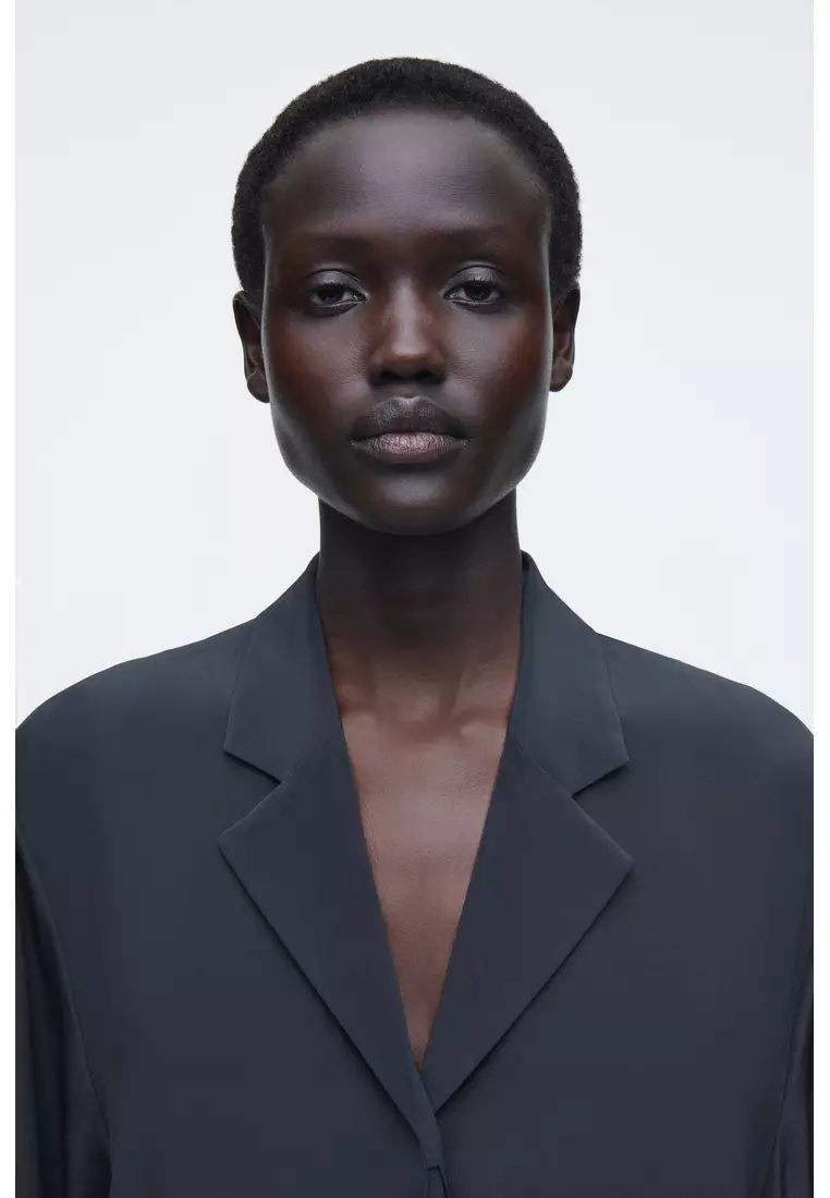 CAMP-COLLAR SILK SHIRT