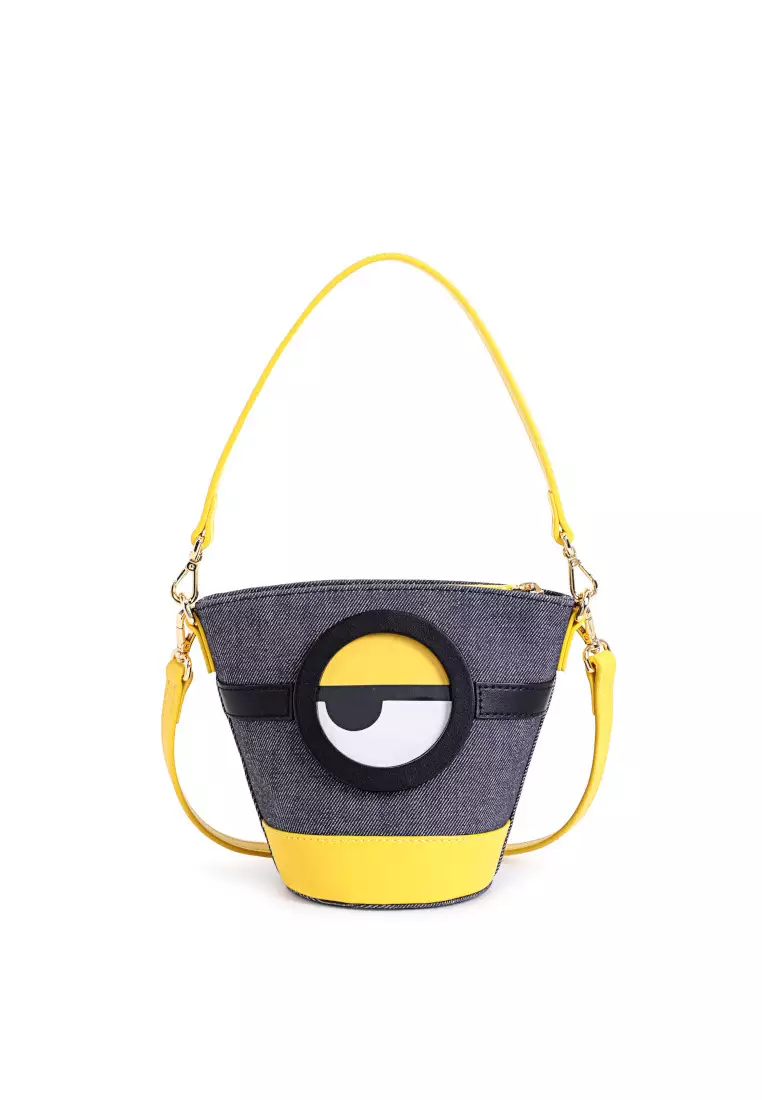 FION Minions Leather Mini Crossbody & Shoulder Handbag