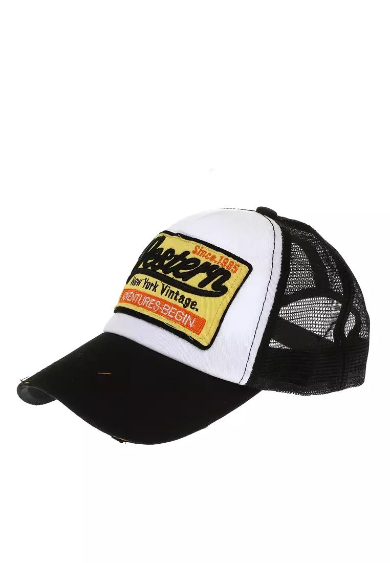 Maxton Topi Trucker Baseball Cap Pria Snapback Mesh Model Western NewYork Resizable Strap Material Cotton Polyester ORIGINAL