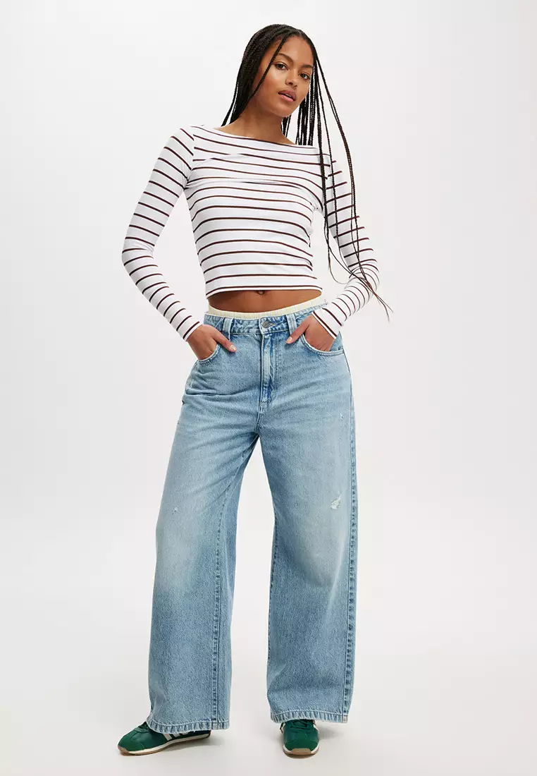 Staple Rib Boat Neck Long