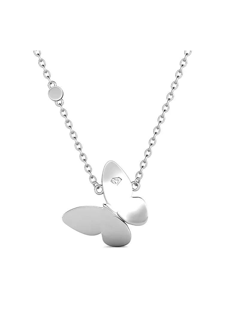 Butterfly Pendant WG - Kalung Crystal Swarovski by Her Jewellery