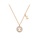 Glamorousky white 925 Sterling Silver Plated Champagne Gold Fashion Simple Hollow Alphabet X Geometric Round Pendant with Cubic Zirconia and Necklace DD2AAACB92CA59GS_1