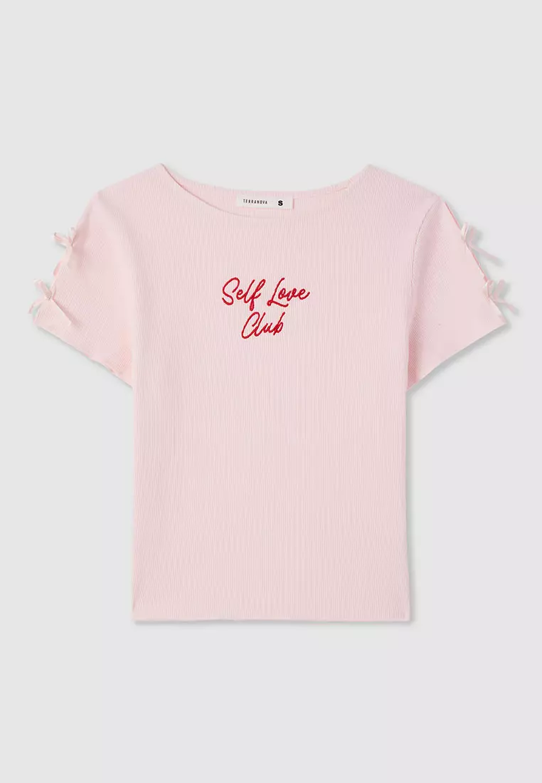 Women's Crop T-shirt with Side Bows