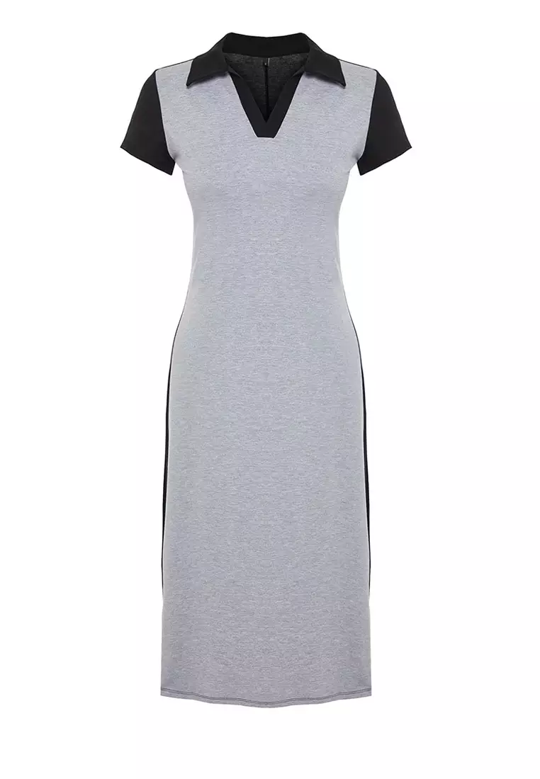 Short Sleeves Midi Dress