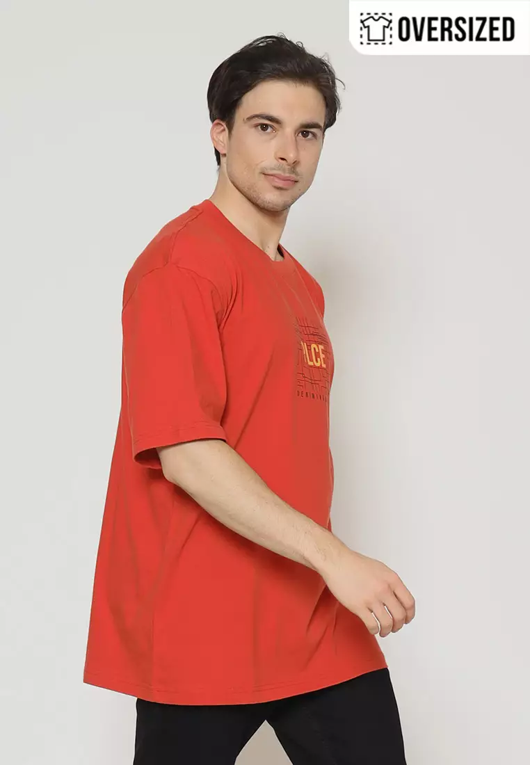 POLICE T-Shirt Cotton Oversized Pria 2079260011