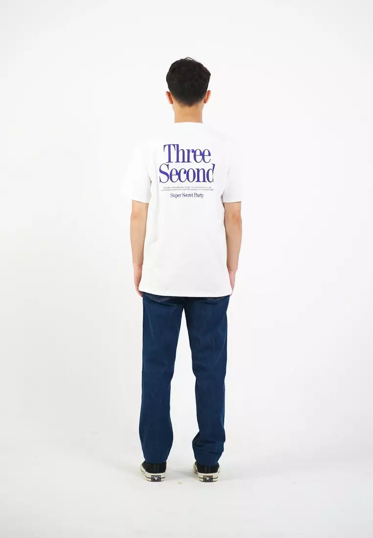 3Second Men's T-Shirt Short Sleeve Regular Fit Cotton Brad OL-C281224