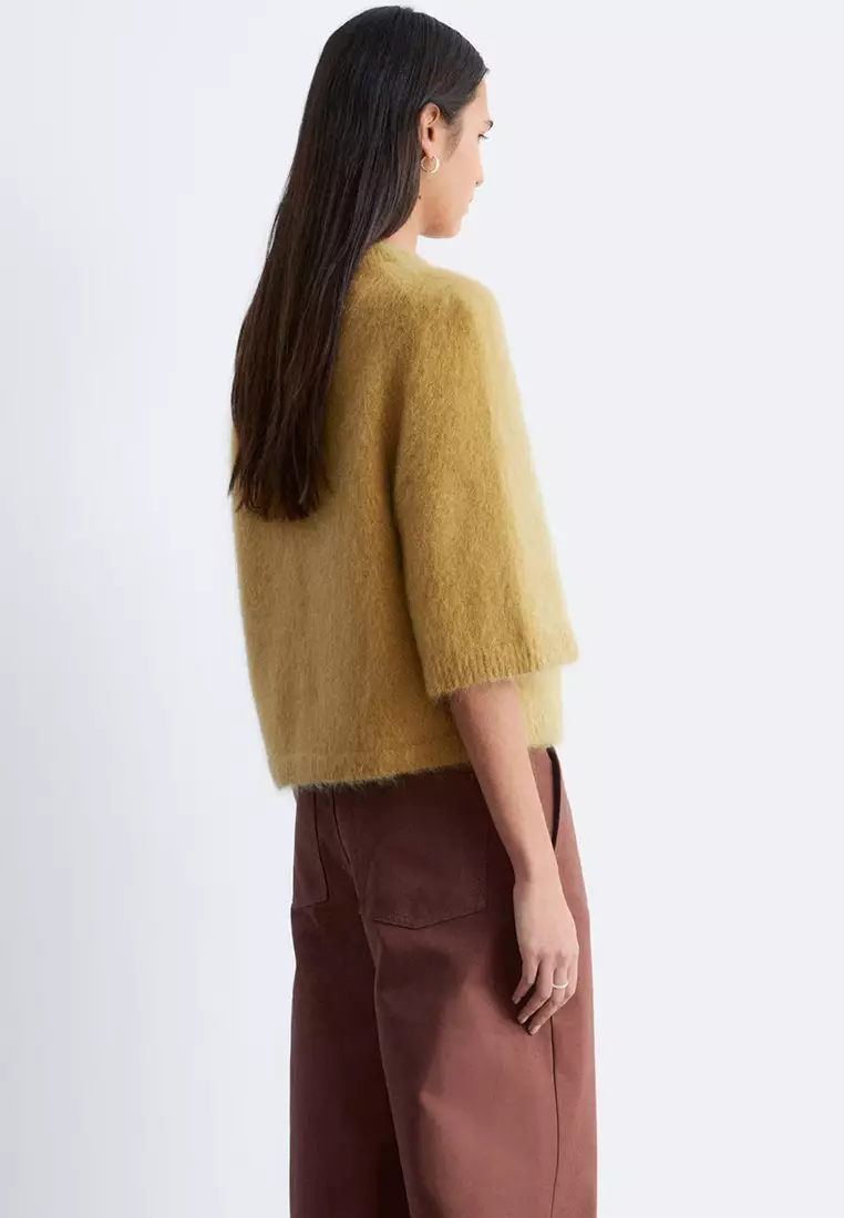 Mohair-Blend Knitted Top