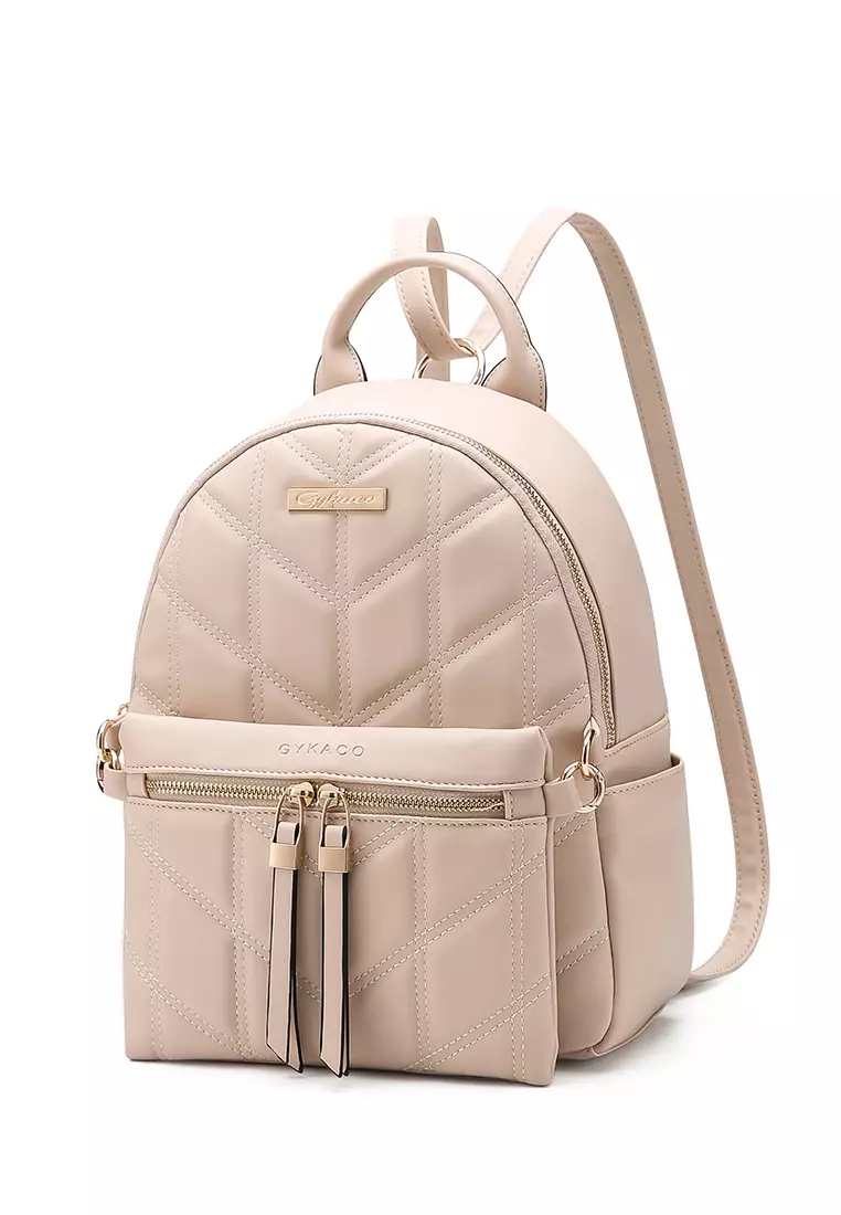 GYKACO TAKA Beige - Tas Ransel Wanita - Fashion Backpack (IMPORT)