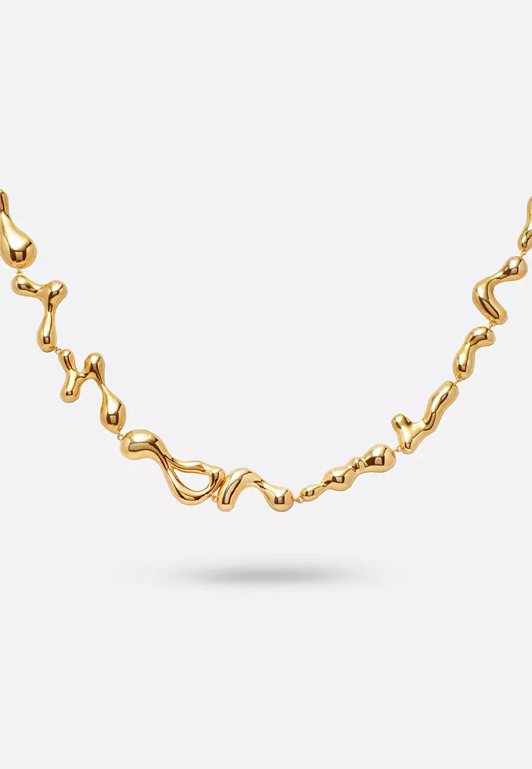 Delulu 水滴型贴颈项链（18K镀金）