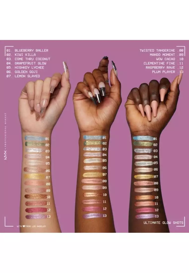 NYX Ultimate Glow Shots Liquid Eyeshadow Twisted Tangerine