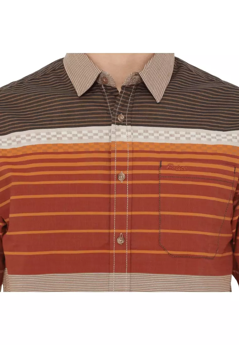 POLICE Kemeja Border Printing Regular Fit Pria