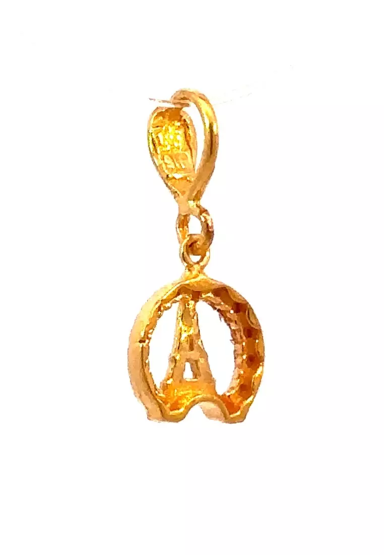 POH KONG 916/22K Yellow Gold Exquisite Eiffel Tower Pendant