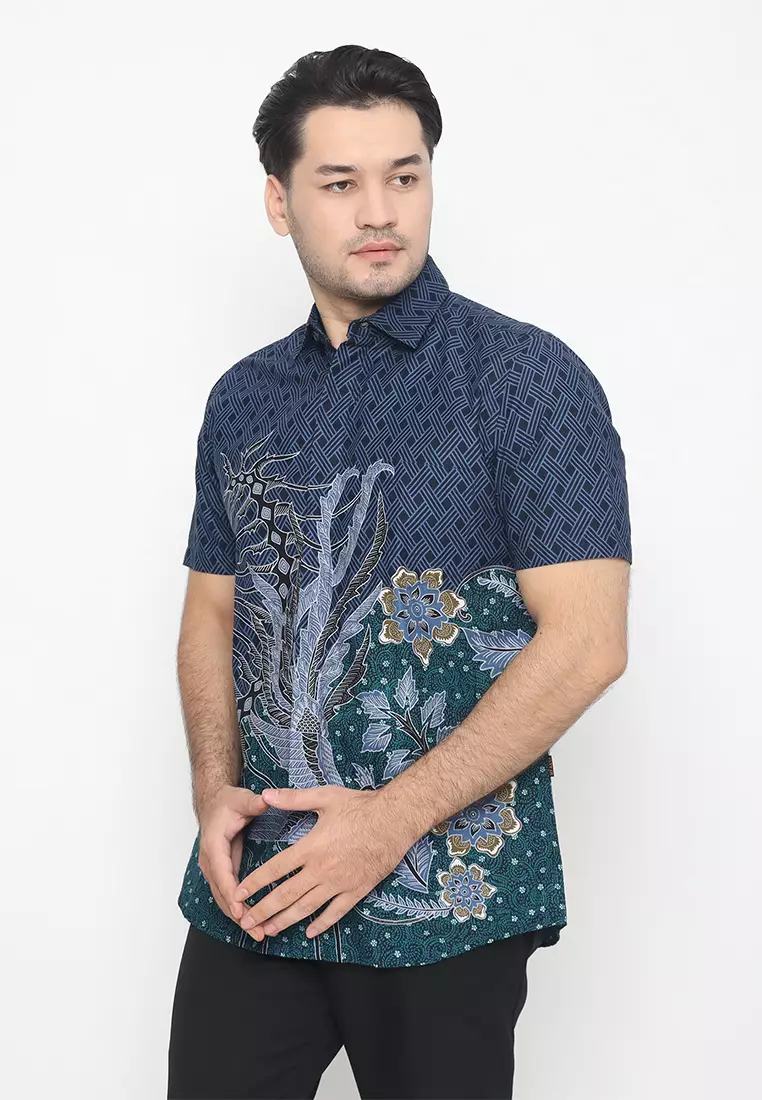 My Aksa batik Pria Kemeja Pendek Owen Osella