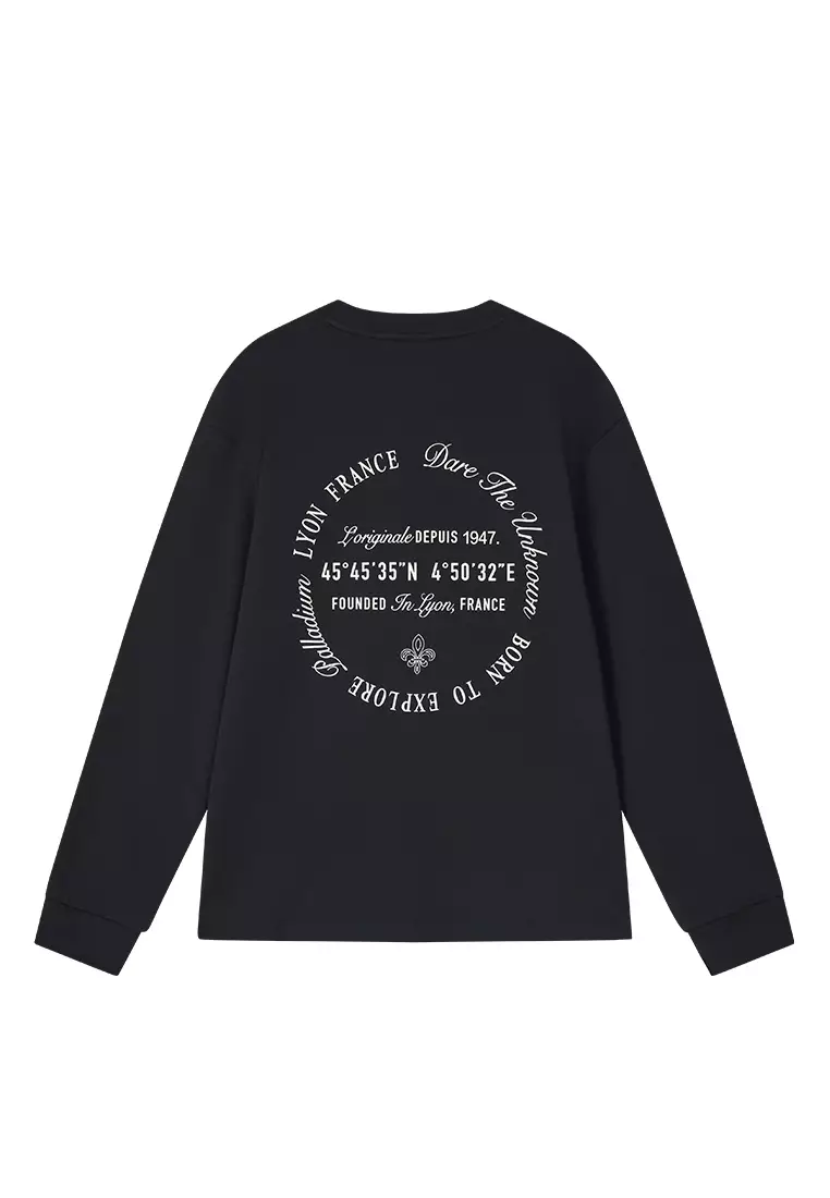 MEN'S THEME PRINTED LOOSE FIT LONG SLEEVES T-SHIRT