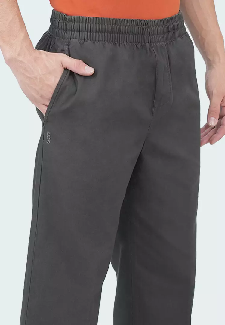 LGS - Celana Kulot Katun - Baggy Pants - Karet Pinggang - Regular Fit - Cream - CKP.578.001.001.C