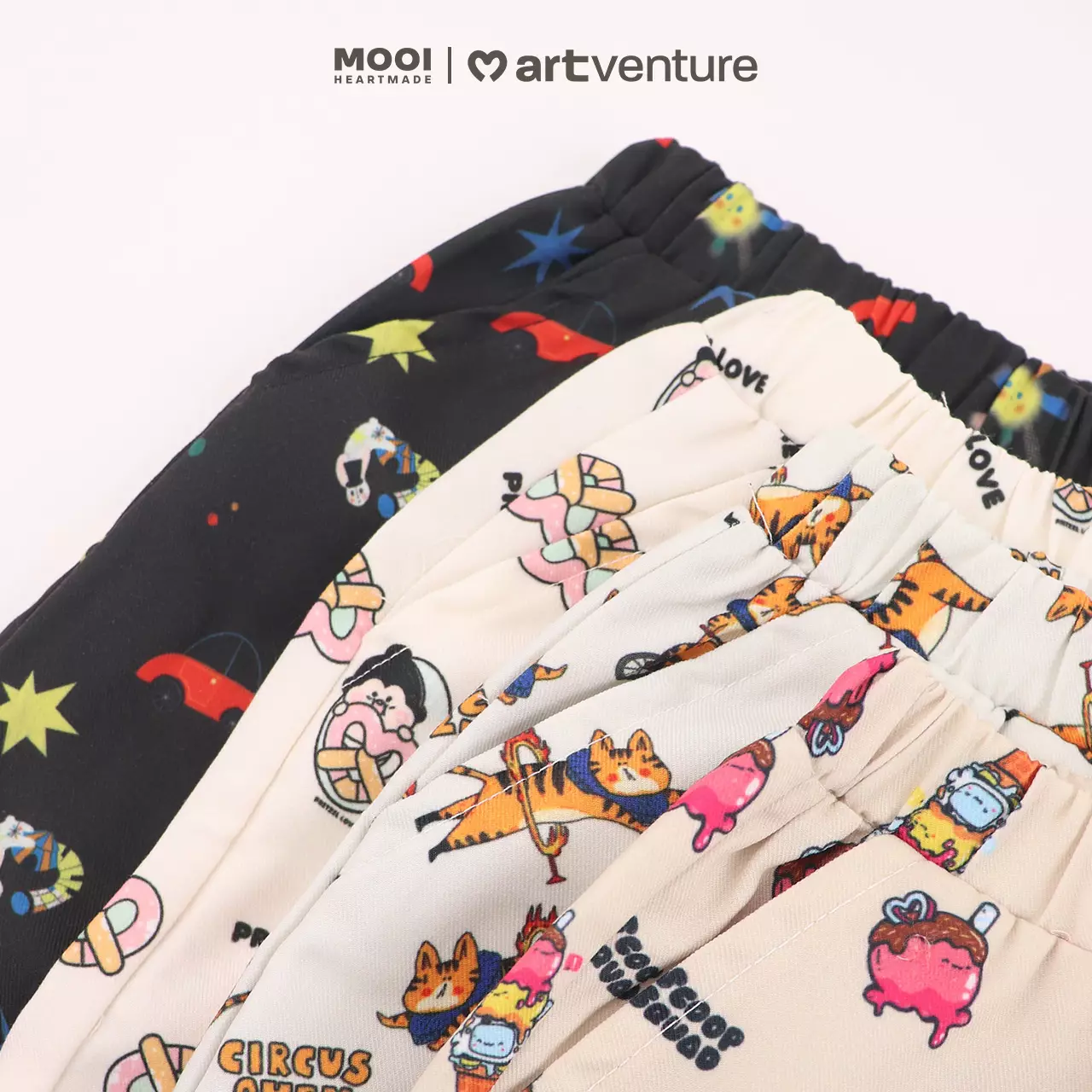 Mooi Artventure x Illustrator Pocket Tee Set Setelan Anak - ROSUPOKU - GREEN MNT