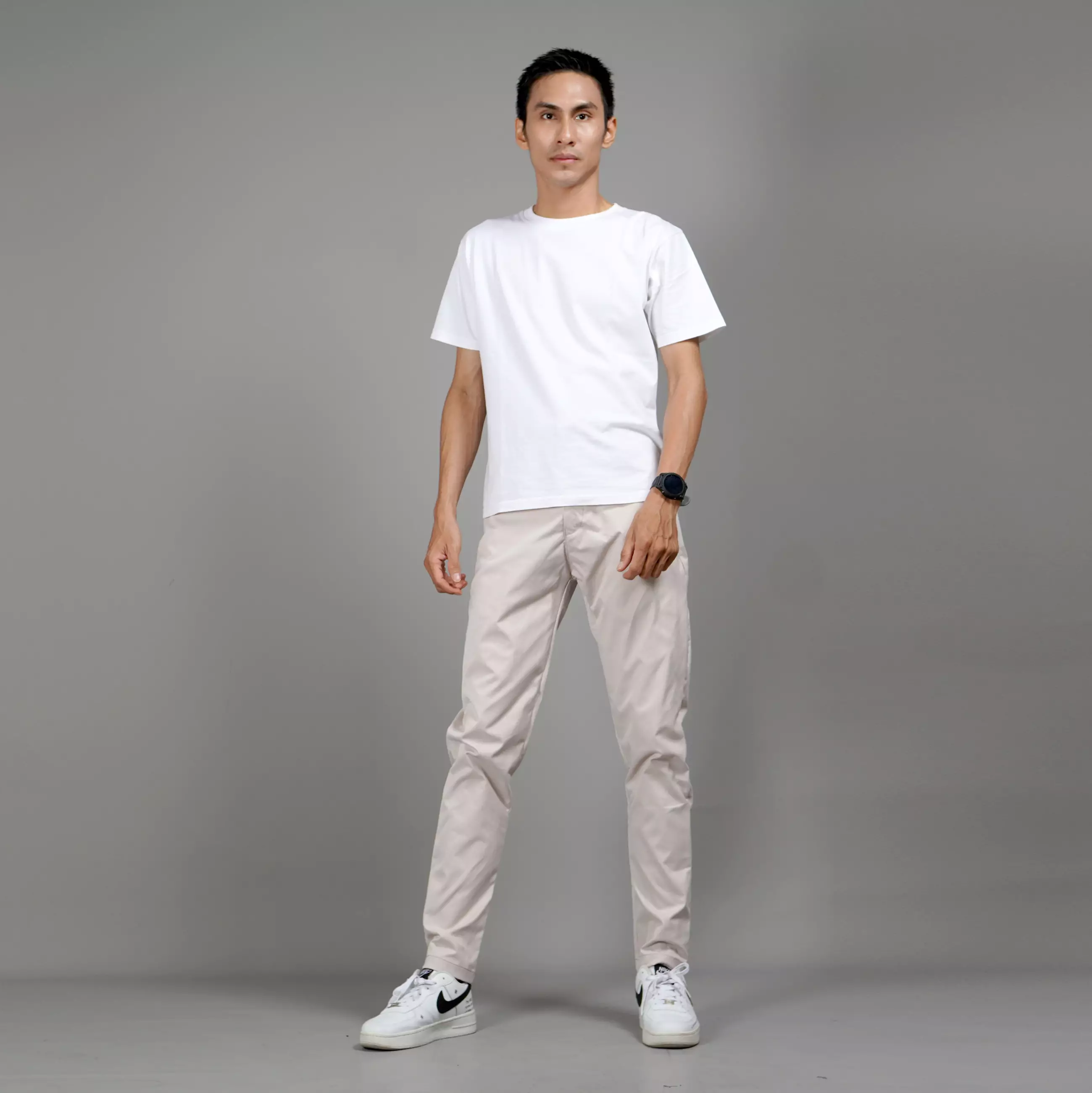  JEFAN Celana Chino Celana Casual Pria Chinos Pants - KREM
