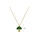 Glamorousky silver 925 Sterling Silver Plated Gold Simple Cute Green Epoxy Mushroom Pendant with Necklace 502B2AC9DB7D54GS_2