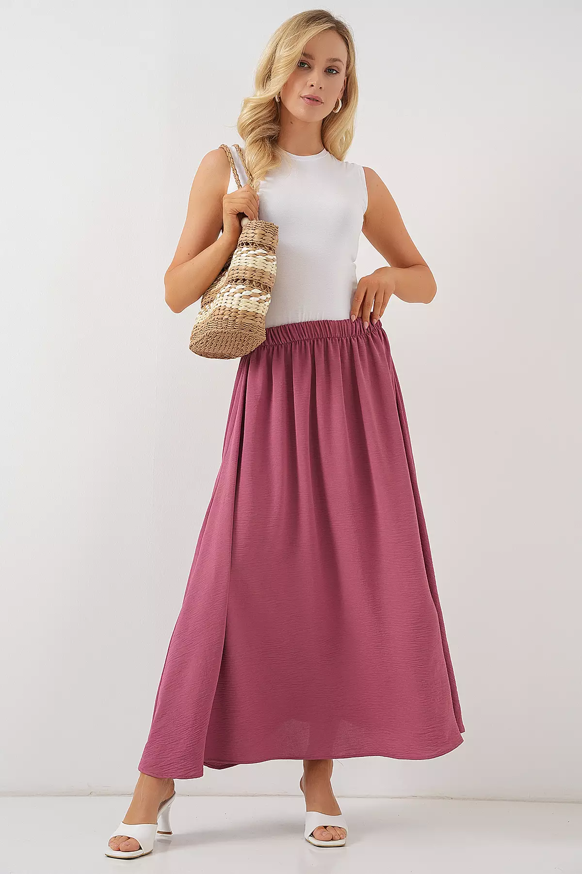 Women's Long Ayrobin Skirt 8050 - Dusty Rose