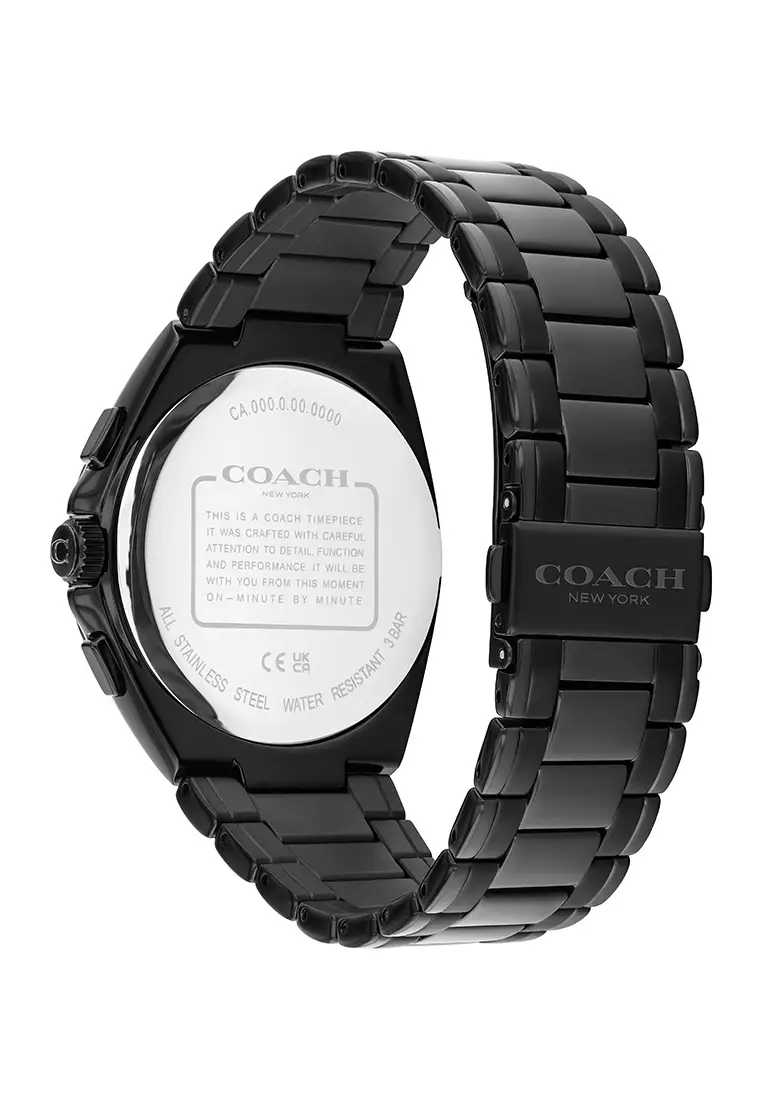 JACKSON Men's Watch IONIC PLATED BLACK STEEL Strap - Black Dial 14602770