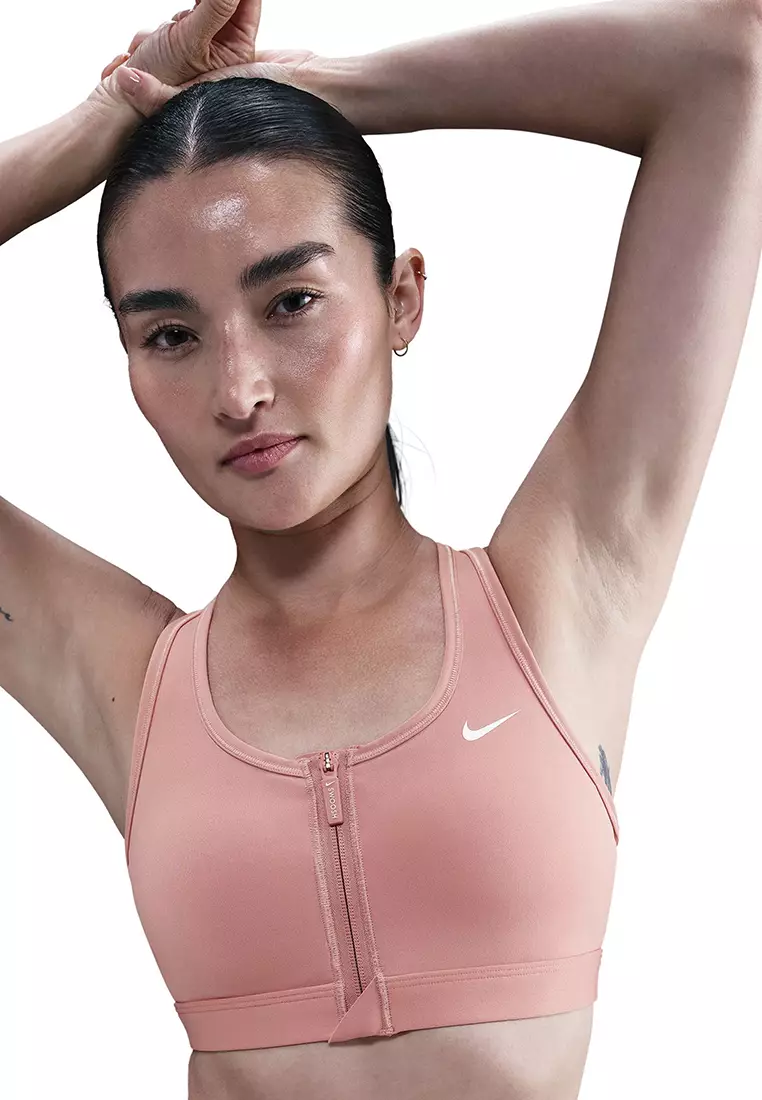 Swoosh Front Zip Women's Medium-Support Padded Sports Bra