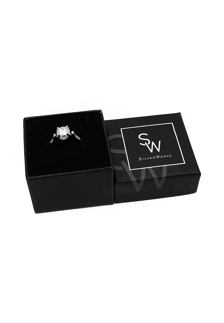 Silver works engagement best sale ring