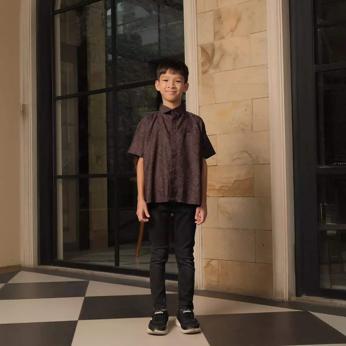 ZM Zaskia Mecca - Lais Cocoa Kemeja Koko Anak Pria - Teman Serumpun - Edisi Laos