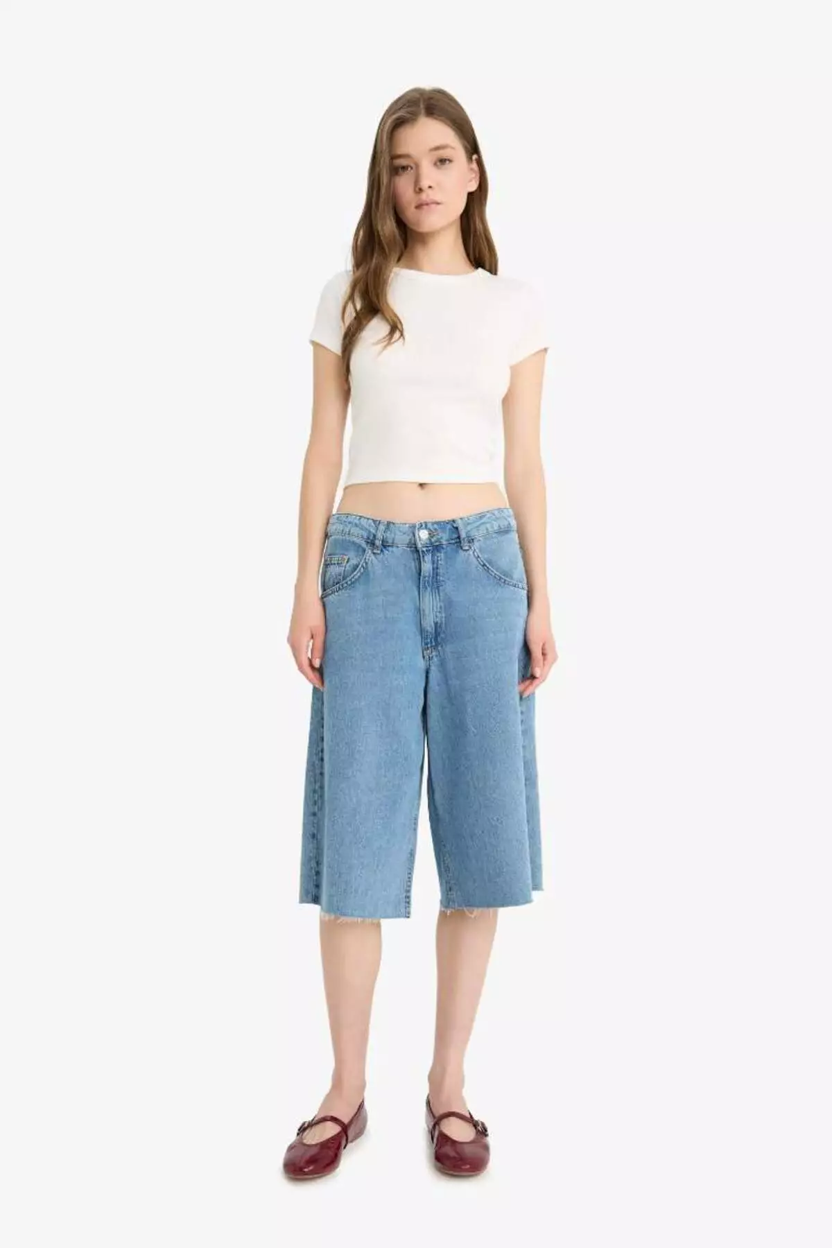 Coool Fitted Basic Plain Ribbed Camisole Short Sleeve T-Shirt E0287Ax25Sm