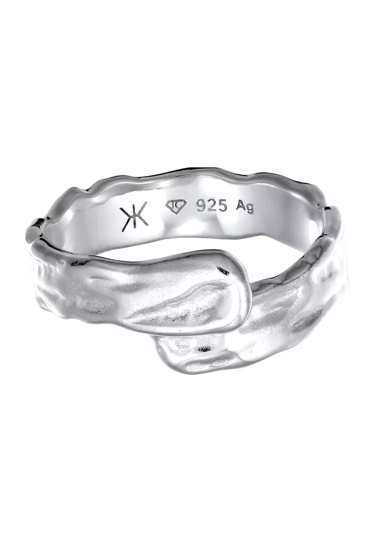 Men's Silver Molten Sculptural Ring