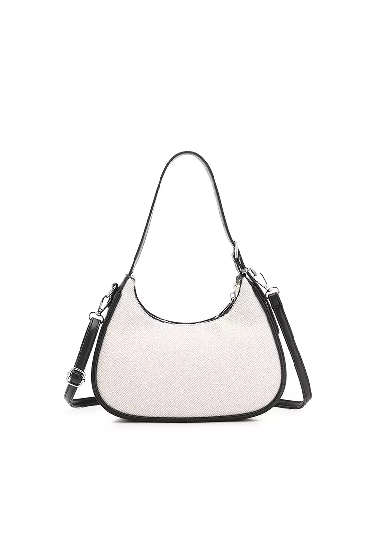 Women's Top Handle Bag / Sling Bag / Crossbody Bag / Shoulder Bag (Tas Tangan Wanita / Tas Selempang Wanita / Tas Bahu Wanita) - Putih