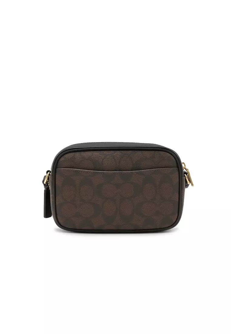 COACH Mini Jamie Camera Bag In Signature Canvas (CQ874) – IM / Brown / Black