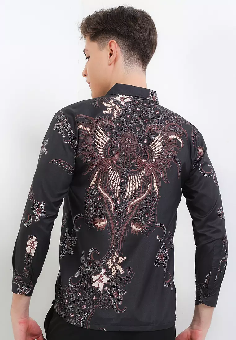 Kawiswara Kemeja Batik Exclusive Premium Pria Casual Modern Lengan Panjang