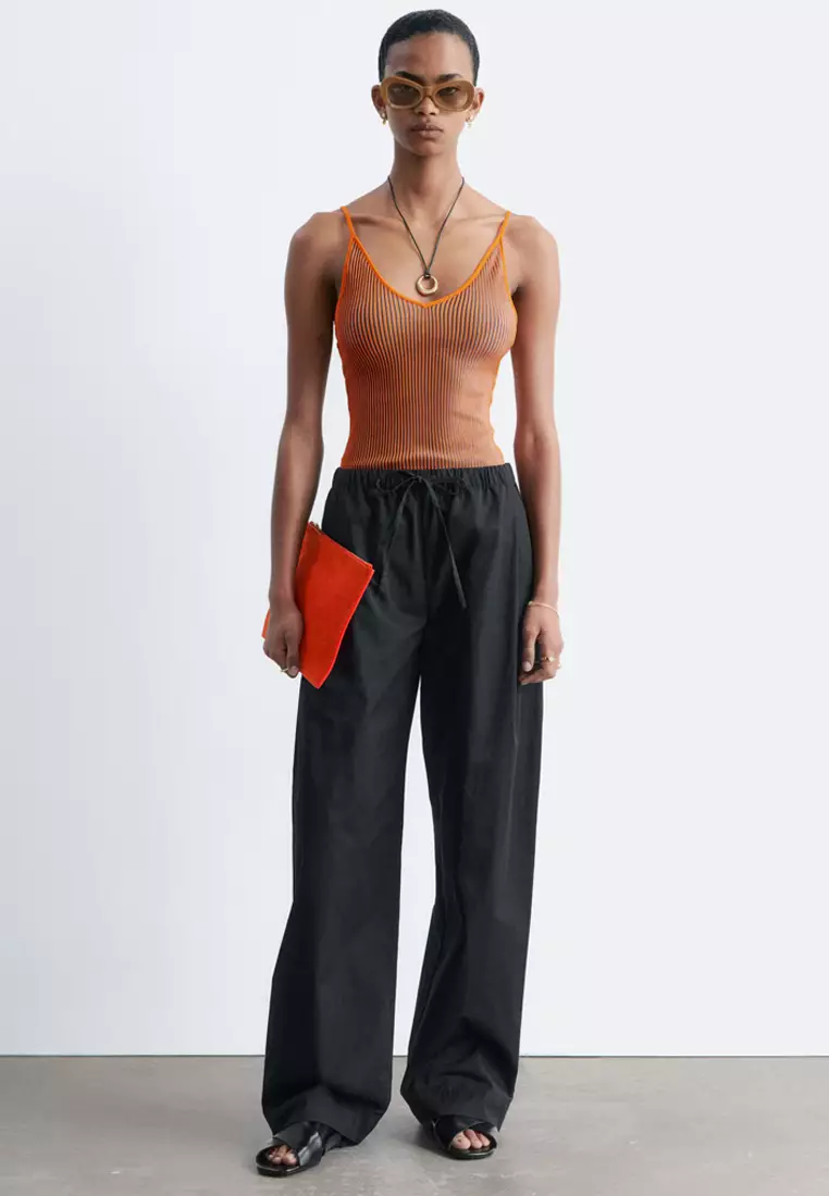 Cotton Twill Drawstring Trousers