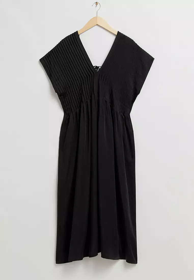 Pleated Midi Kaftan Dress