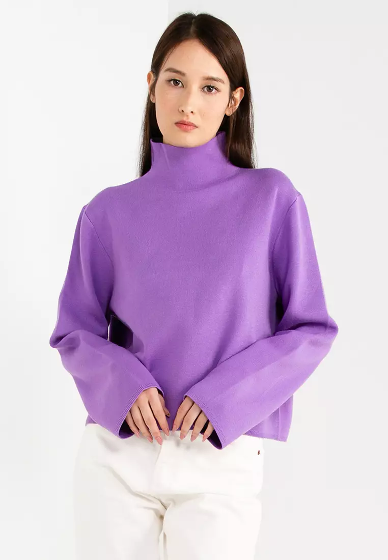 Boxy Turtleneck Knit Jumper