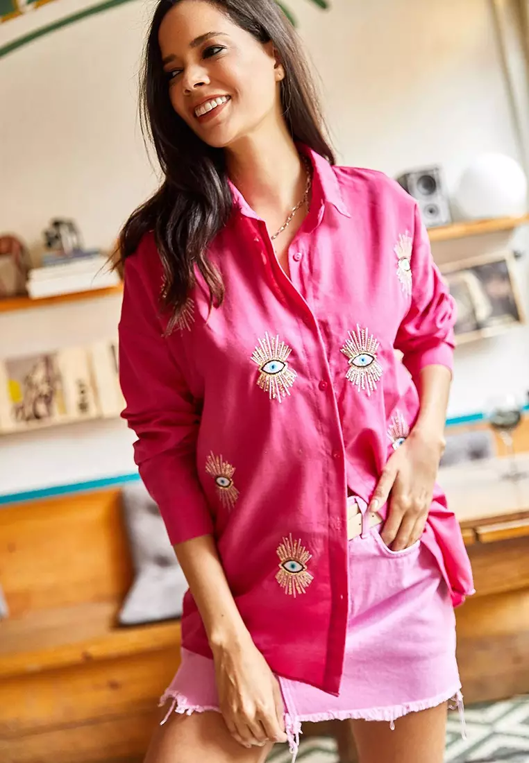 Evil Eyes Detail Shirt