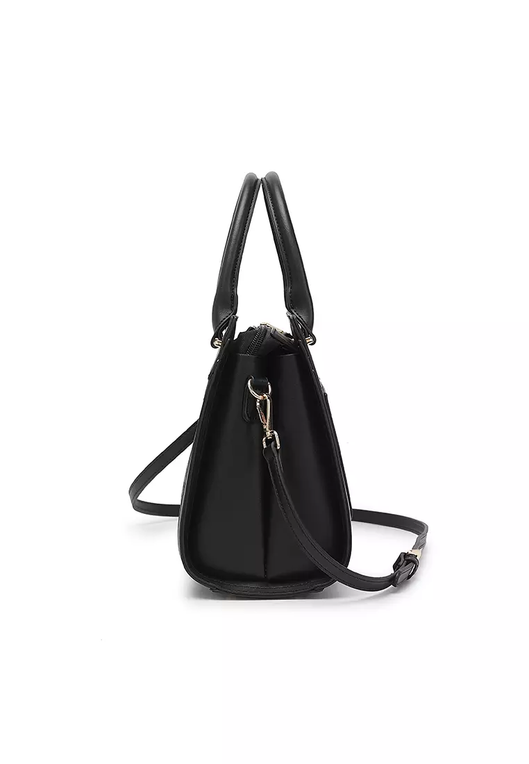 Women's Top Handle Bag / Sling Bag / Crossbody Bag - Black