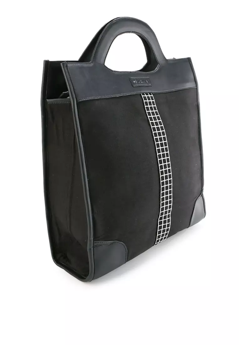 Maxy Canvas Big Tote Bag Blk