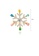 Glamorousky silver Fashion and Simple Plated Gold Snowflake Brooch with Colorful Cubic Zirconia 34F81ACB792ACBGS_2