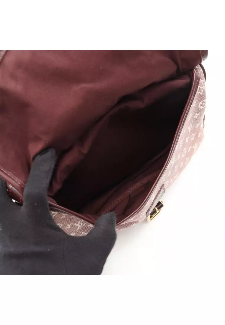 Pre-Loved Louis Vuitton Saumur PM monogram idyl Sepia Shoulder bag canvas leather Bordeaux ivory