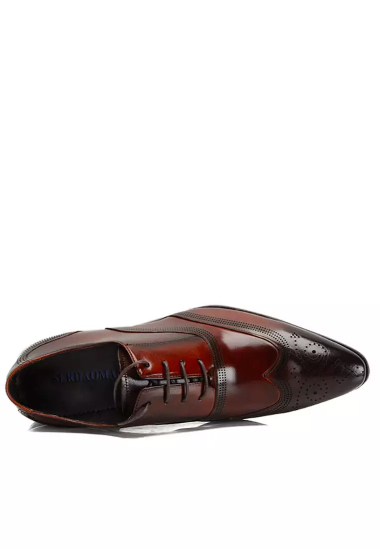 VANSA Brogue Top Layer Cowhide Business Shoes VSM-F407655