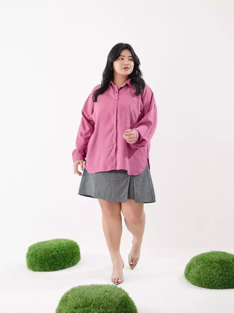 xtramiles Ladies shirt lucius oversized shirts dusty rose