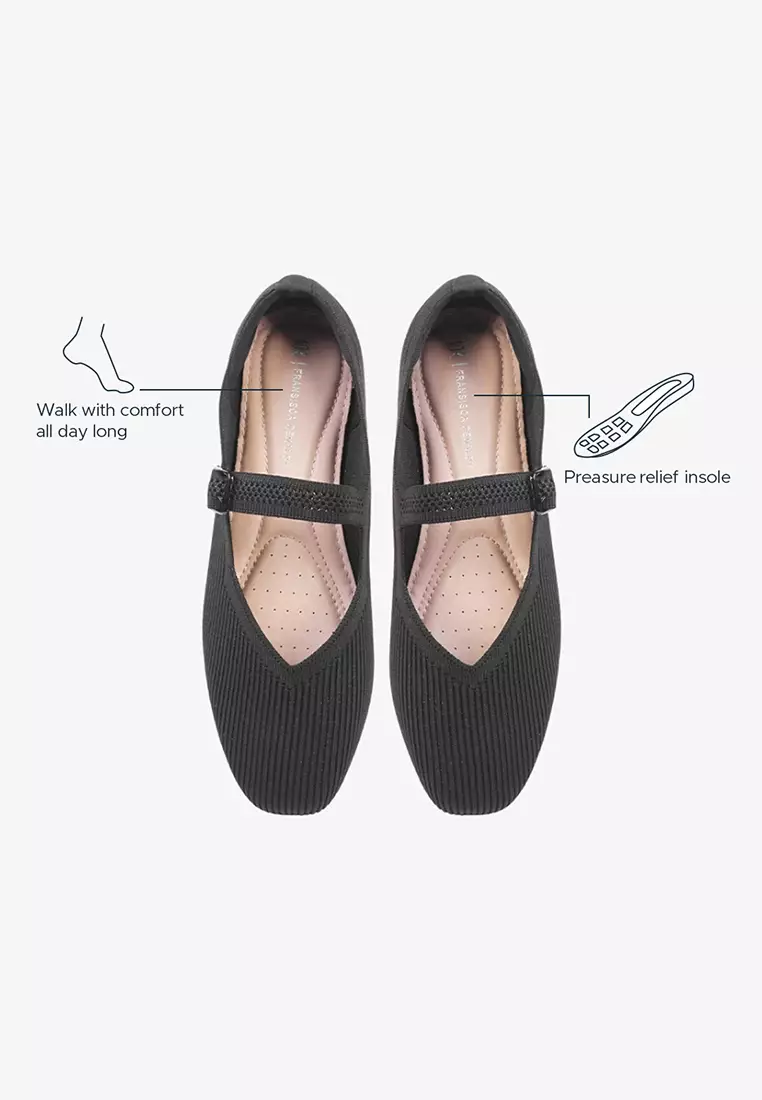 Sepatu Flat Shoes Rajut Wanita  L.Mona
