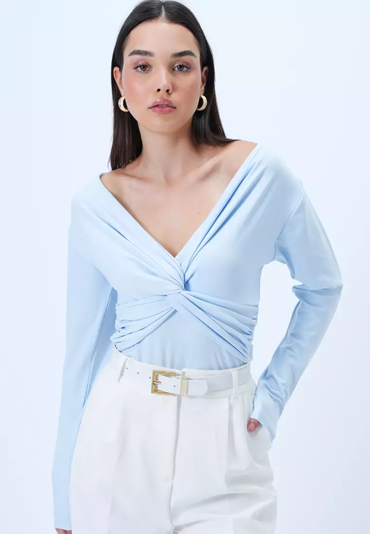 Off Shoulder Twist Blouse